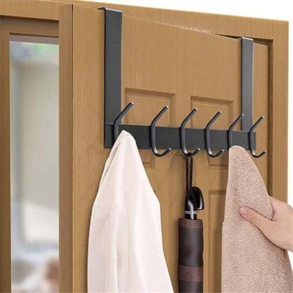 2Pack Over The Door Hook, Stainless Steel Heavy Duty Over Door Hanger Holder - Picture 4 of 6